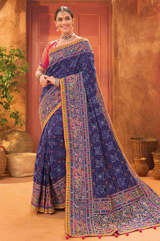 Blue Colour Banarasi Silk Saree SD1110253