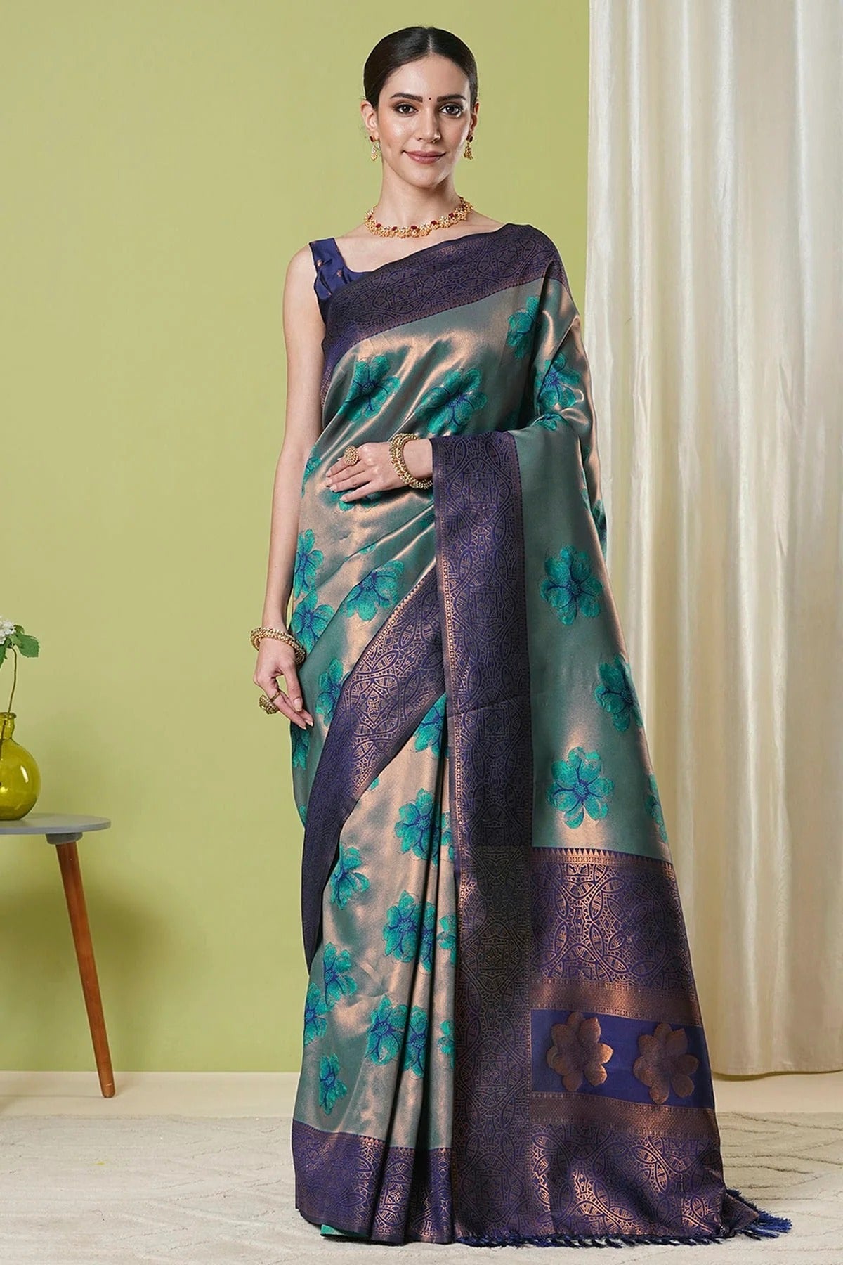 Blue Colour Banarasi Silk Traditional Saree SD1112633