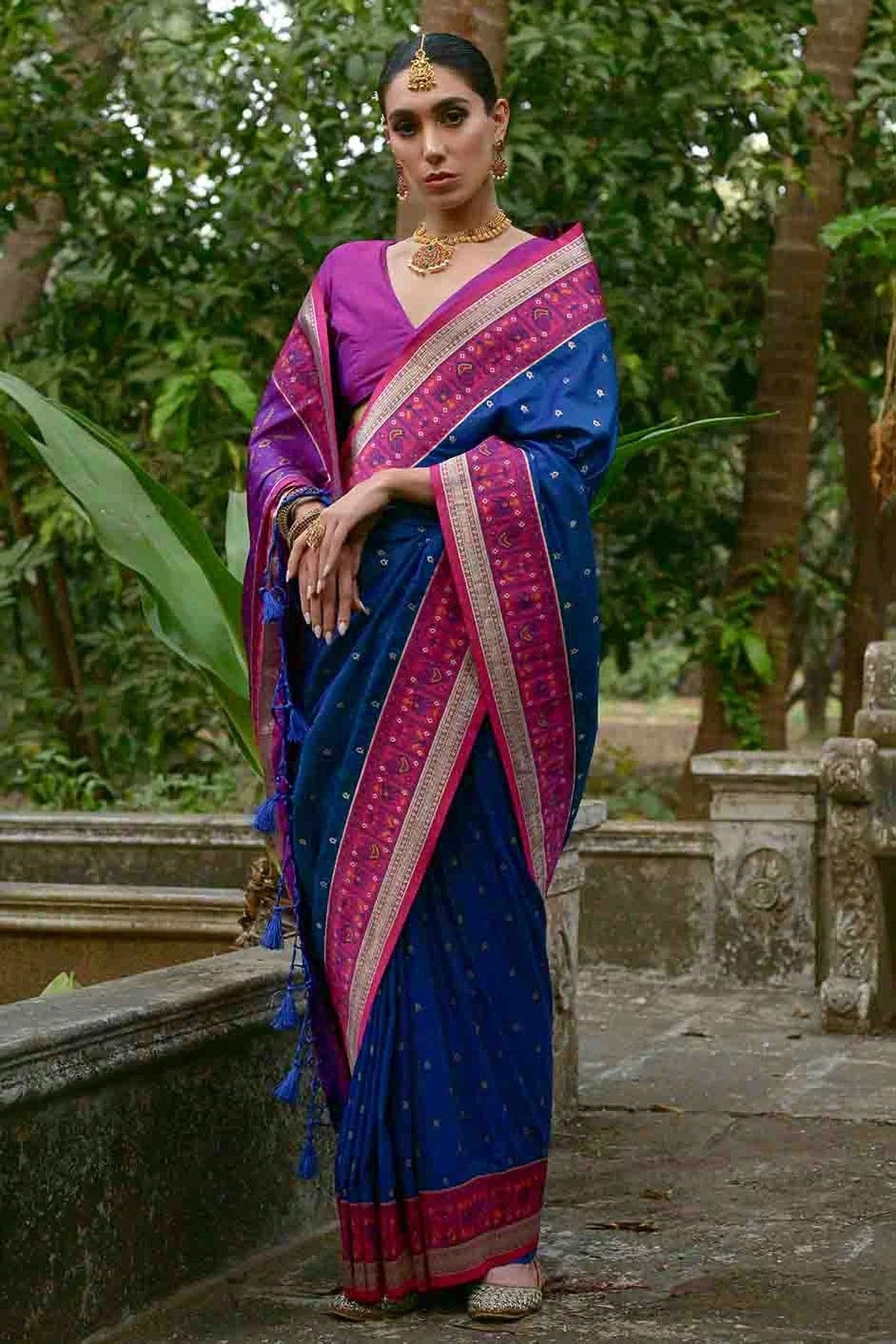 Blue Colour Banarasi Silk Traditional Saree SD1260059 A