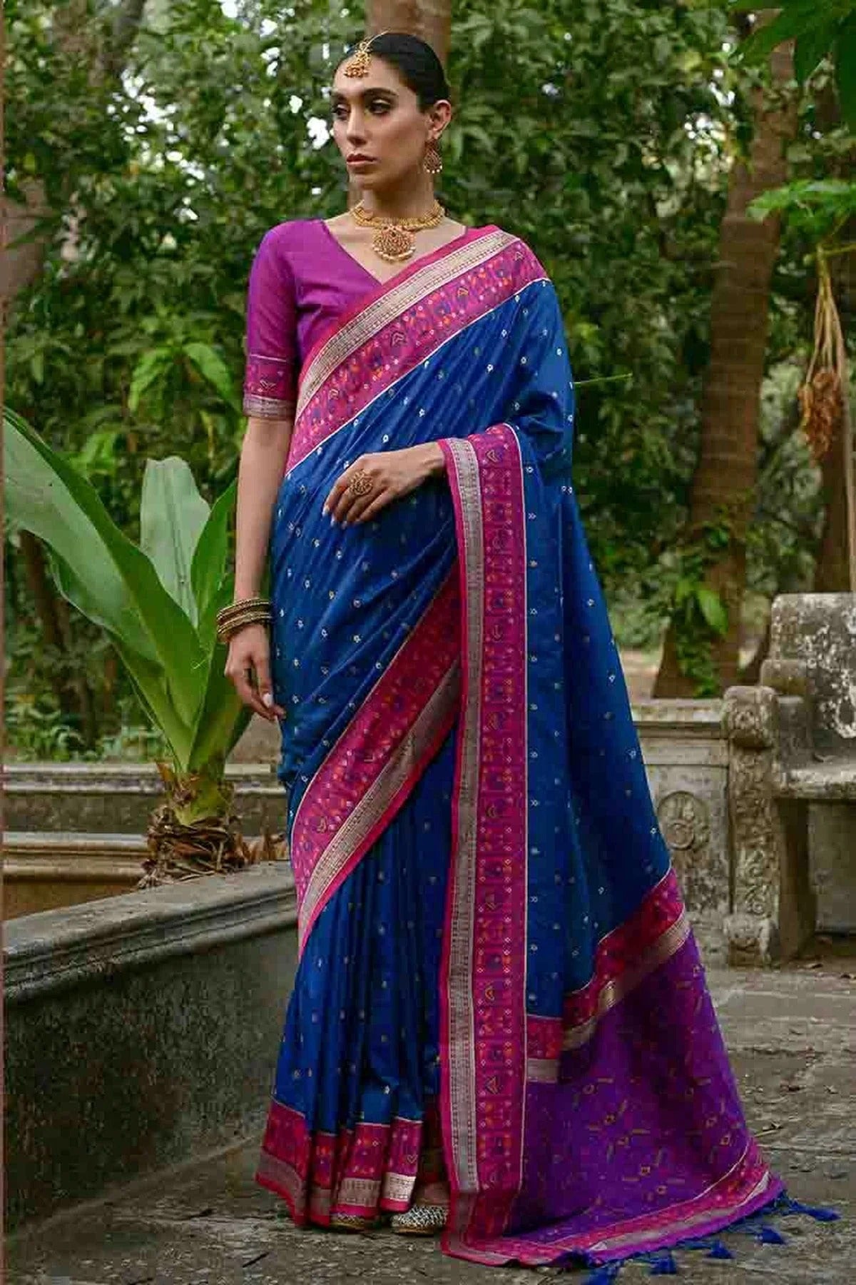Blue Colour Banarasi Silk Traditional Saree SD1260059