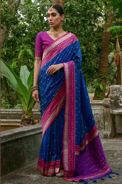 Blue Colour Banarasi Silk Traditional Saree SD1260059