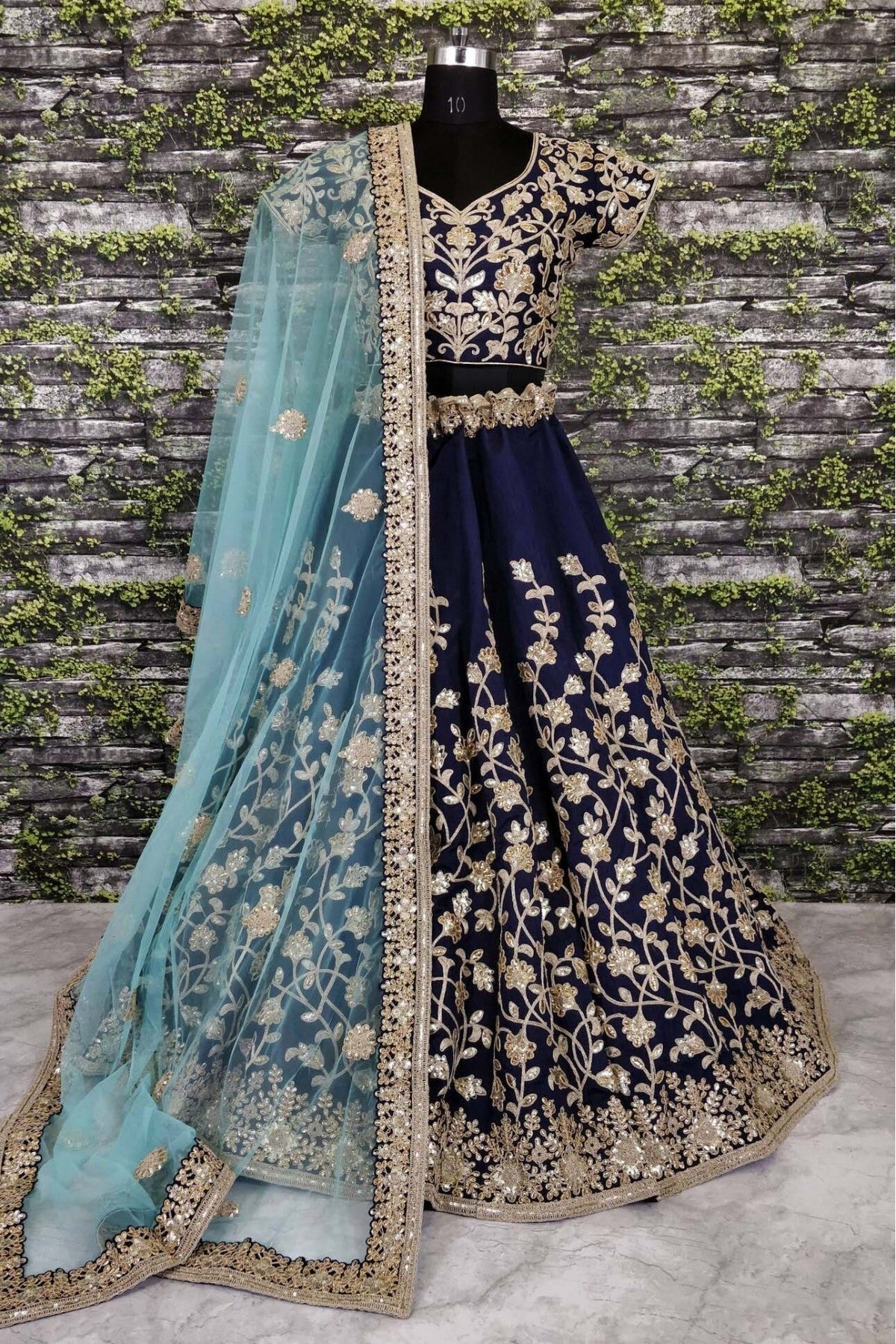 Blue Colour Banglori Silk Lehenga Choli LC1010007 B