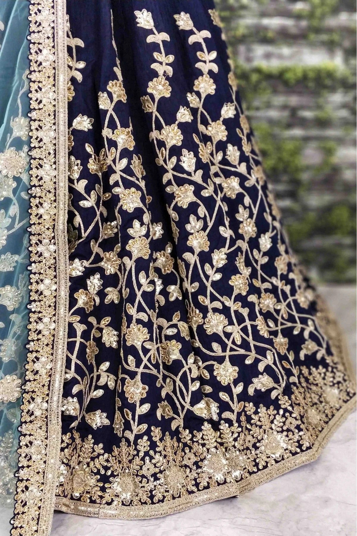 Blue Colour Banglori Silk Lehenga Choli LC1010007 C