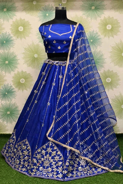 Blue Colour Banglori Silk Lehenga Choli LC1020128 A