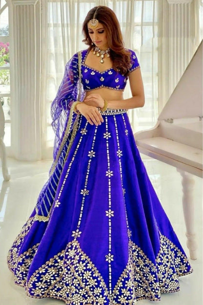 Blue Colour Banglori Silk Lehenga Choli LC1020128