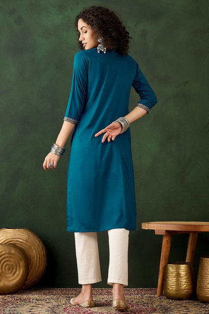 Blue Colour Chinon Kurti KR1111273 A