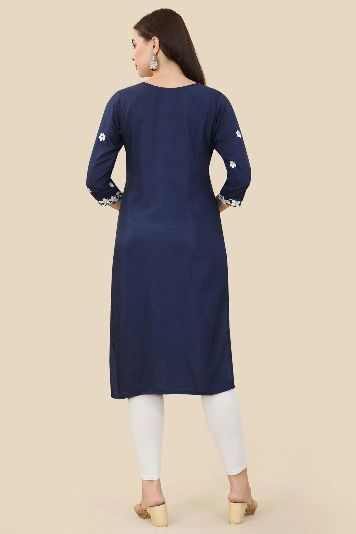 Blue Colour Chinon Silk Kurti KR1111006 A