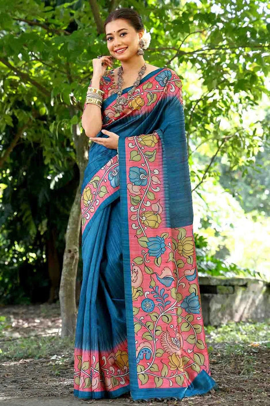 Blue Colour Cotton Silk Traditional Saree SD1260081