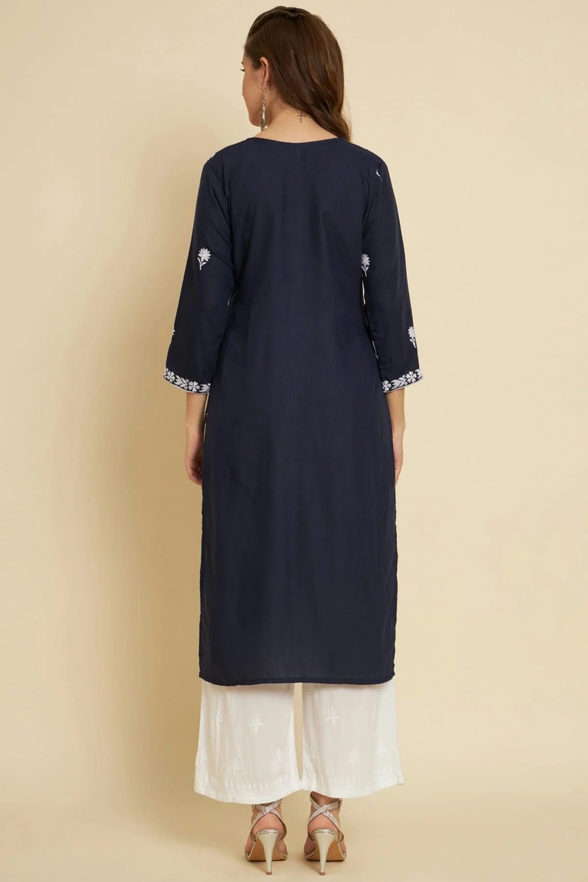 Blue Colour Cotton Slub Kurti KR1111047 A