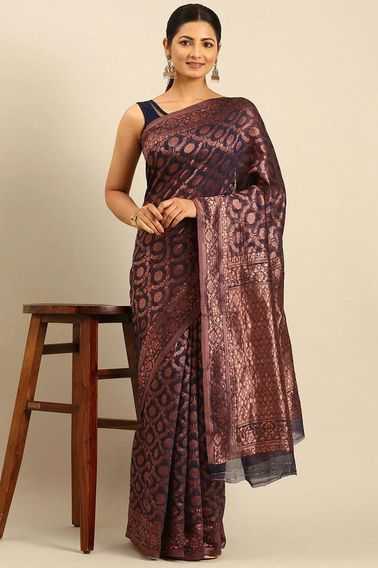Blue Colour Cotton Traditional Saree SD1102520