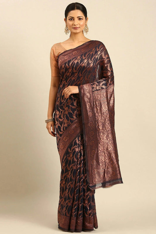 Blue Colour Cotton Traditional Saree SD1102531