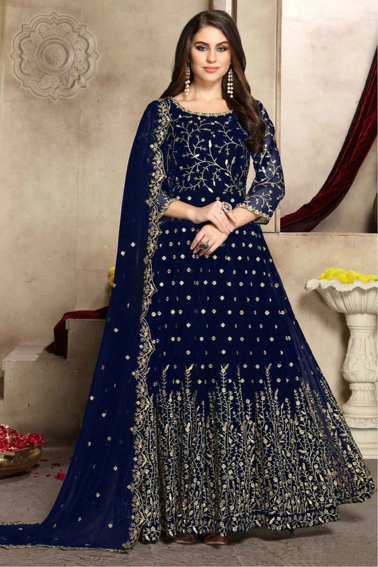 Blue Colour Georgette Anarkali Suit SM1050011
