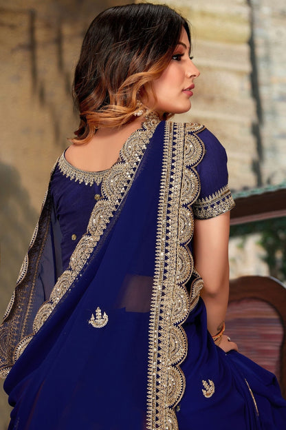 Blue Colour Georgette Designer Saree LC1121421 A