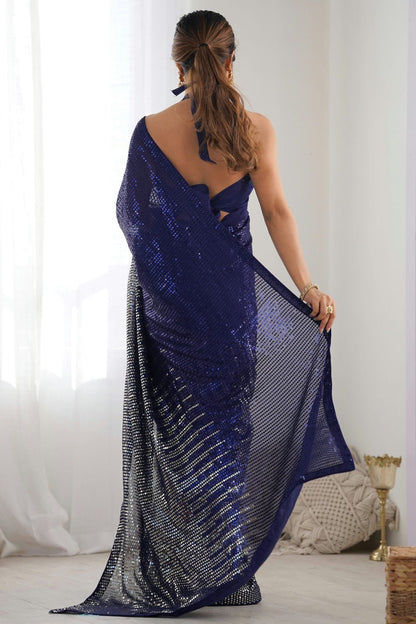 Blue Colour Georgette Designer Saree SD1111953 A
