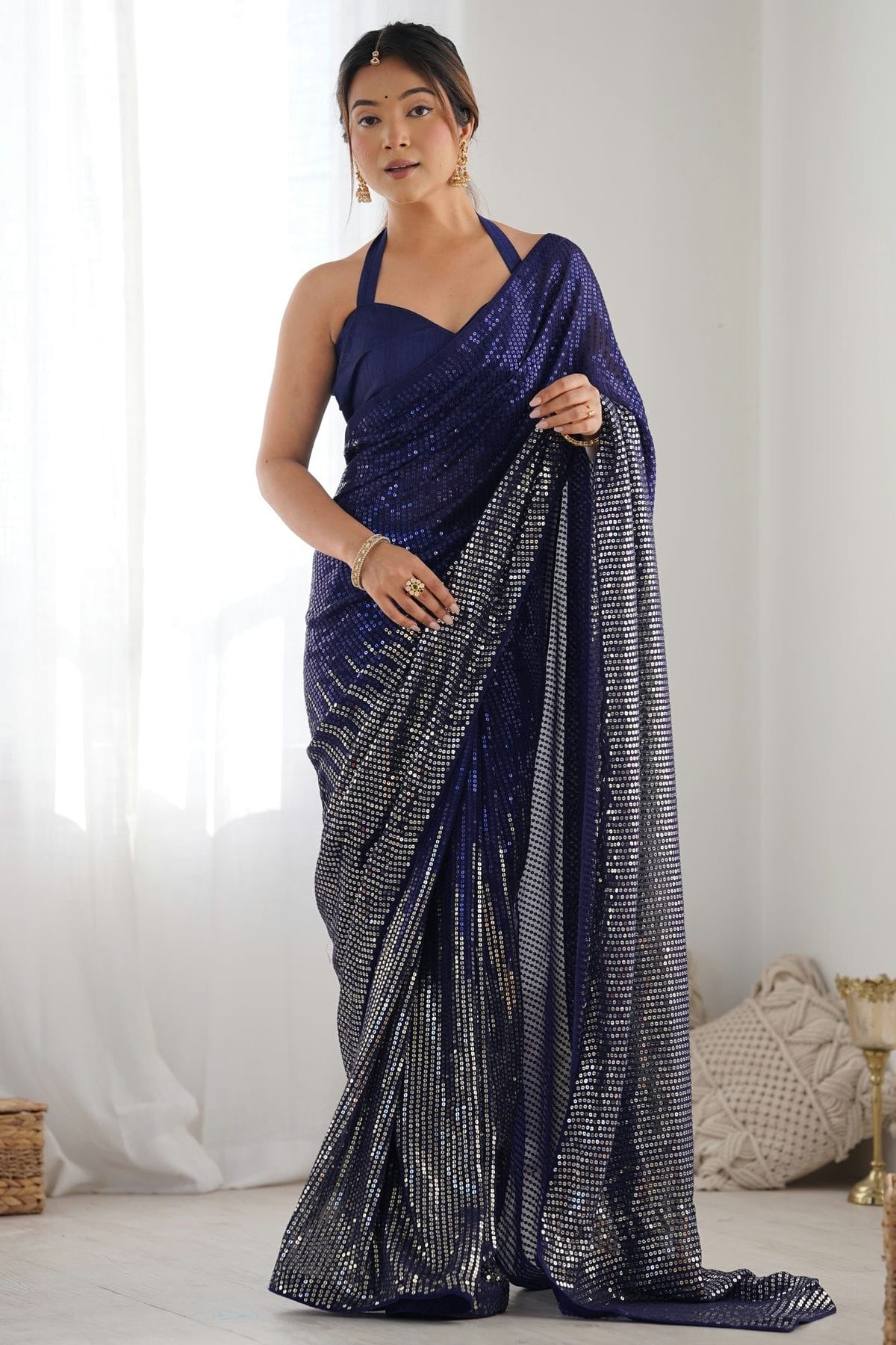 Blue Colour Georgette Designer Saree SD1111953