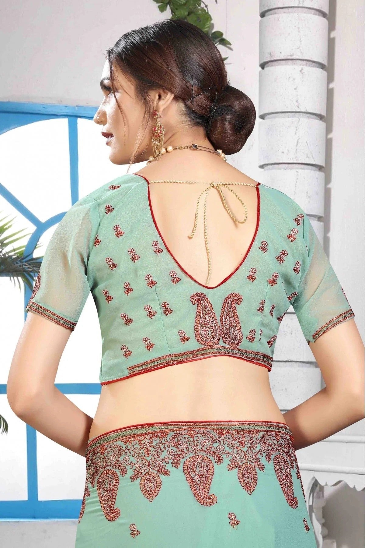 Blue Colour Georgette Designer Saree SD1120461 A