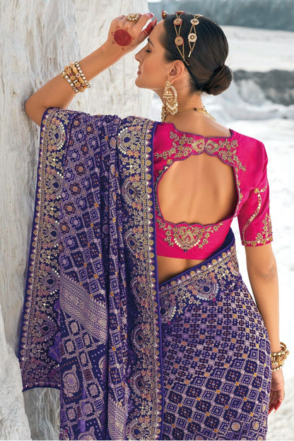 Blue Colour Georgette Designer Saree SD1290162 A
