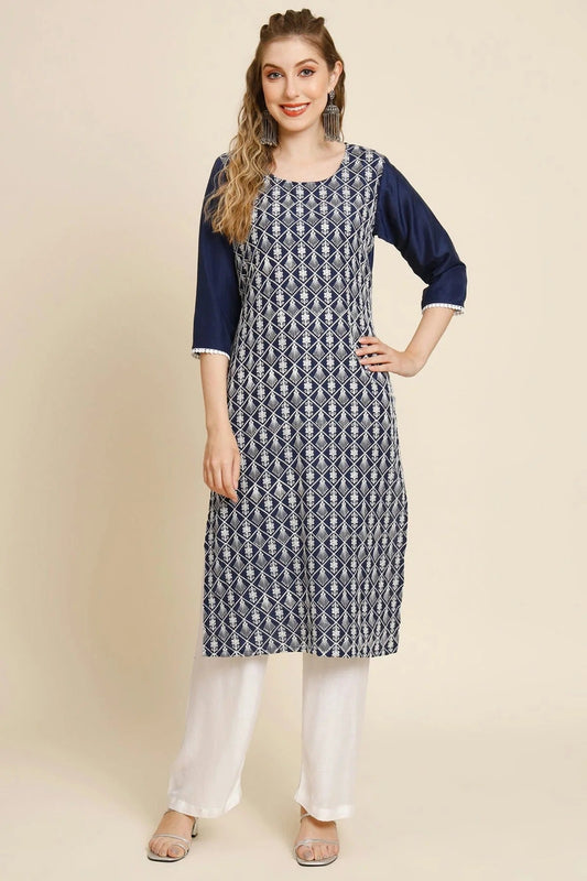 Blue Colour Georgette Kurti KR1111012