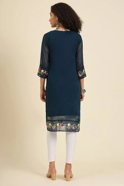 Blue Colour Georgette Kurti KR1111234 A