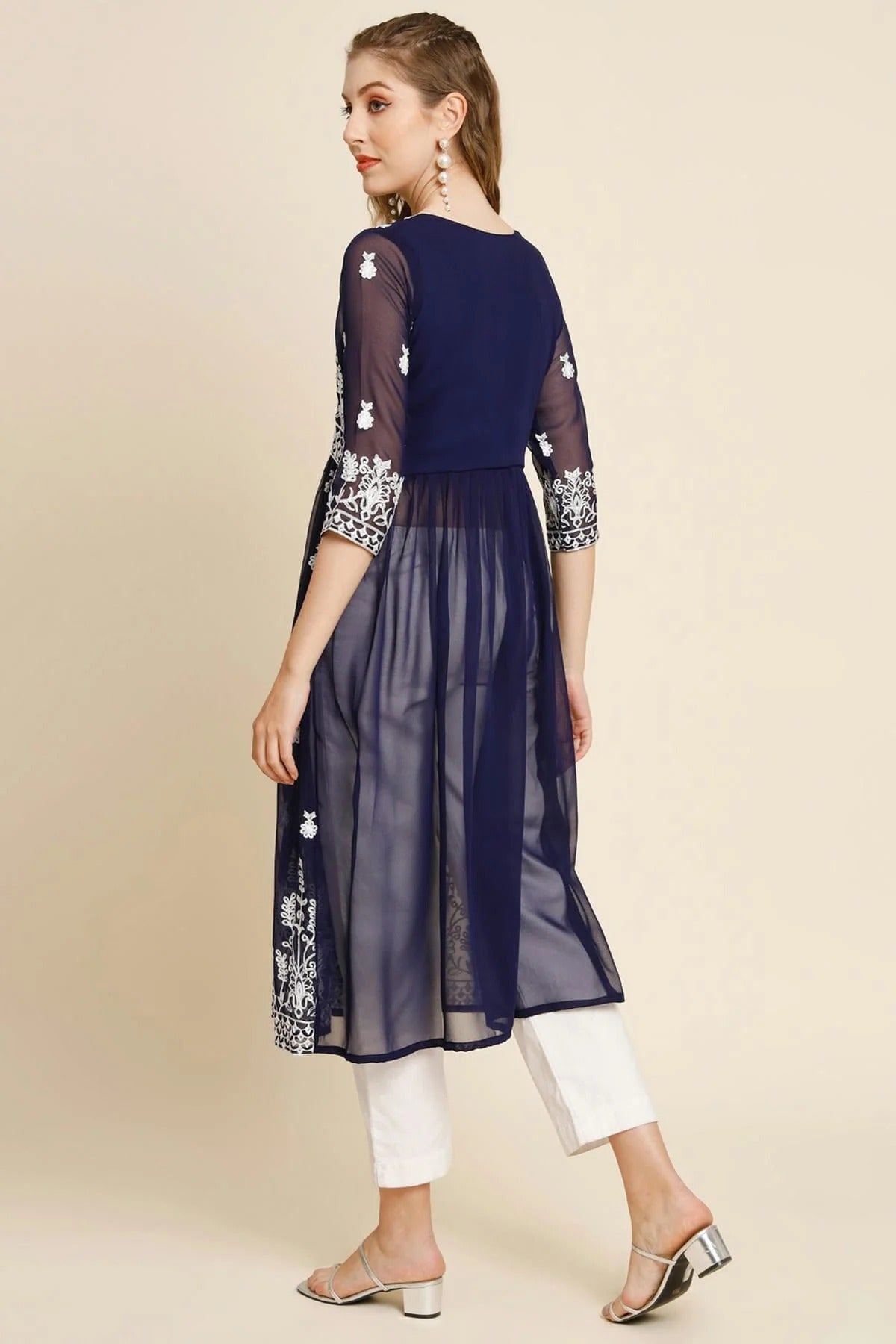 Blue Colour Georgette Kurti KR1111258 A