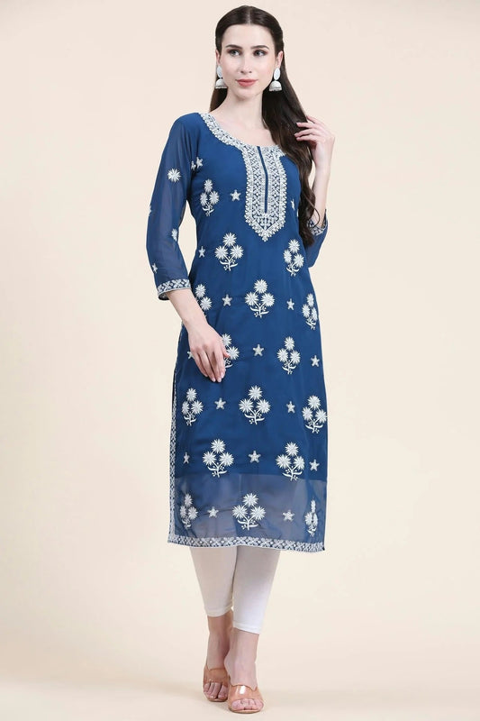 Blue Colour Georgette Kurti KR1111292