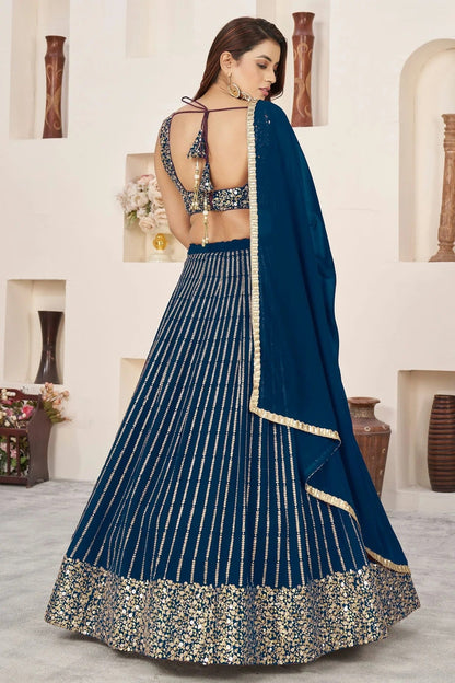 Blue Colour Georgette Lehenga Choli LC1010266 1