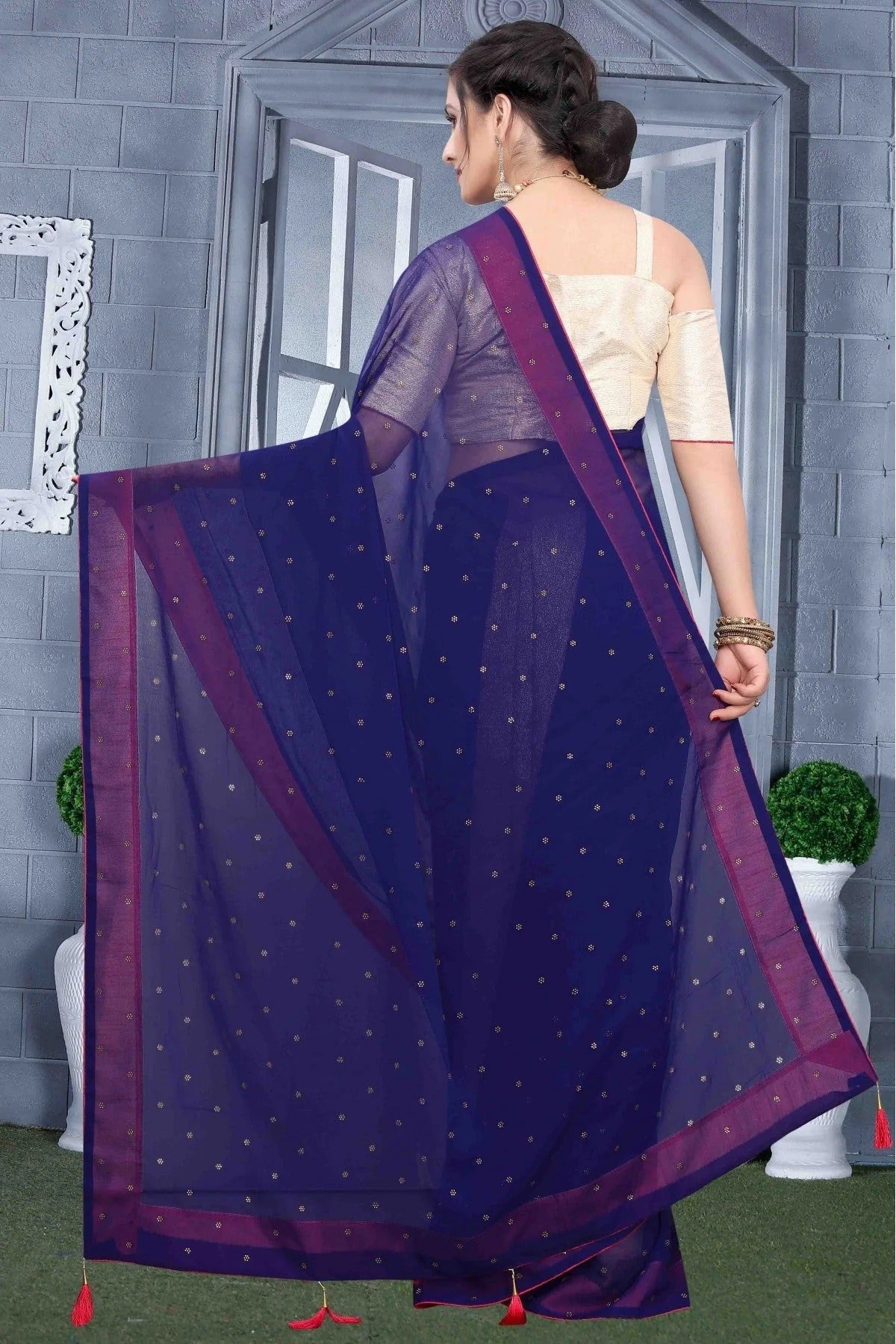 Blue Colour Georgette Party Wear Saree SD1120574 A