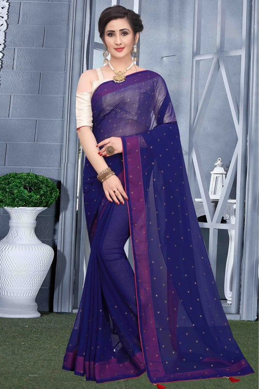 Blue Colour Georgette Party Wear Saree SD1120574