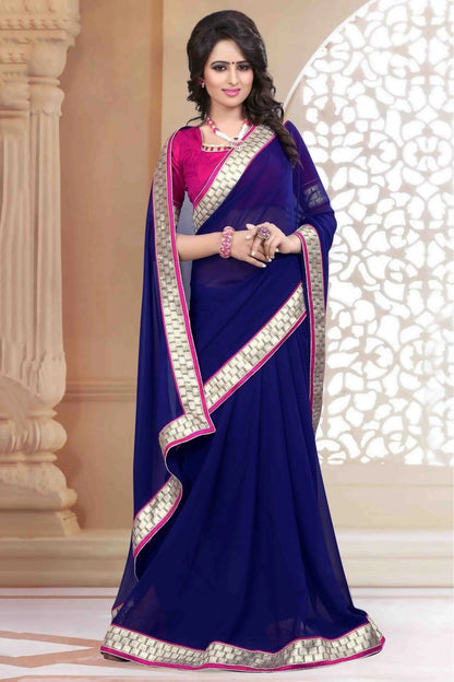 Blue Colour Georgette Saree SD1120758 A