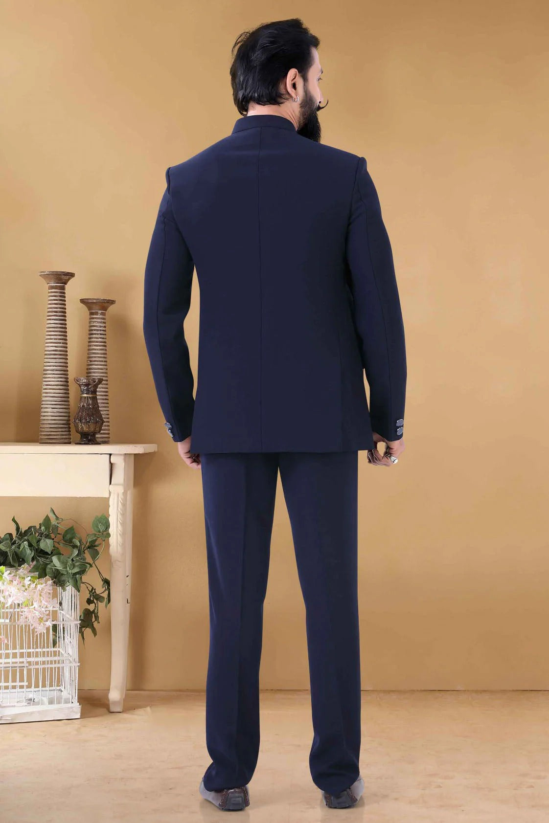 Blue Colour Japanese Jodhpuri Suit SH1130018 A