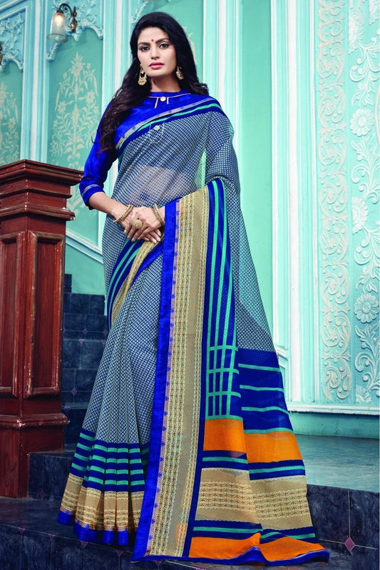 Blue Colour Kota Printed Saree SD1100762