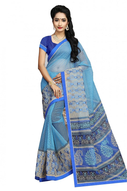 Blue Colour Kota Silk Printed Saree SD1100804