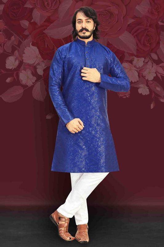 Blue Colour Kurta Pajama In Art Silk KP1210013