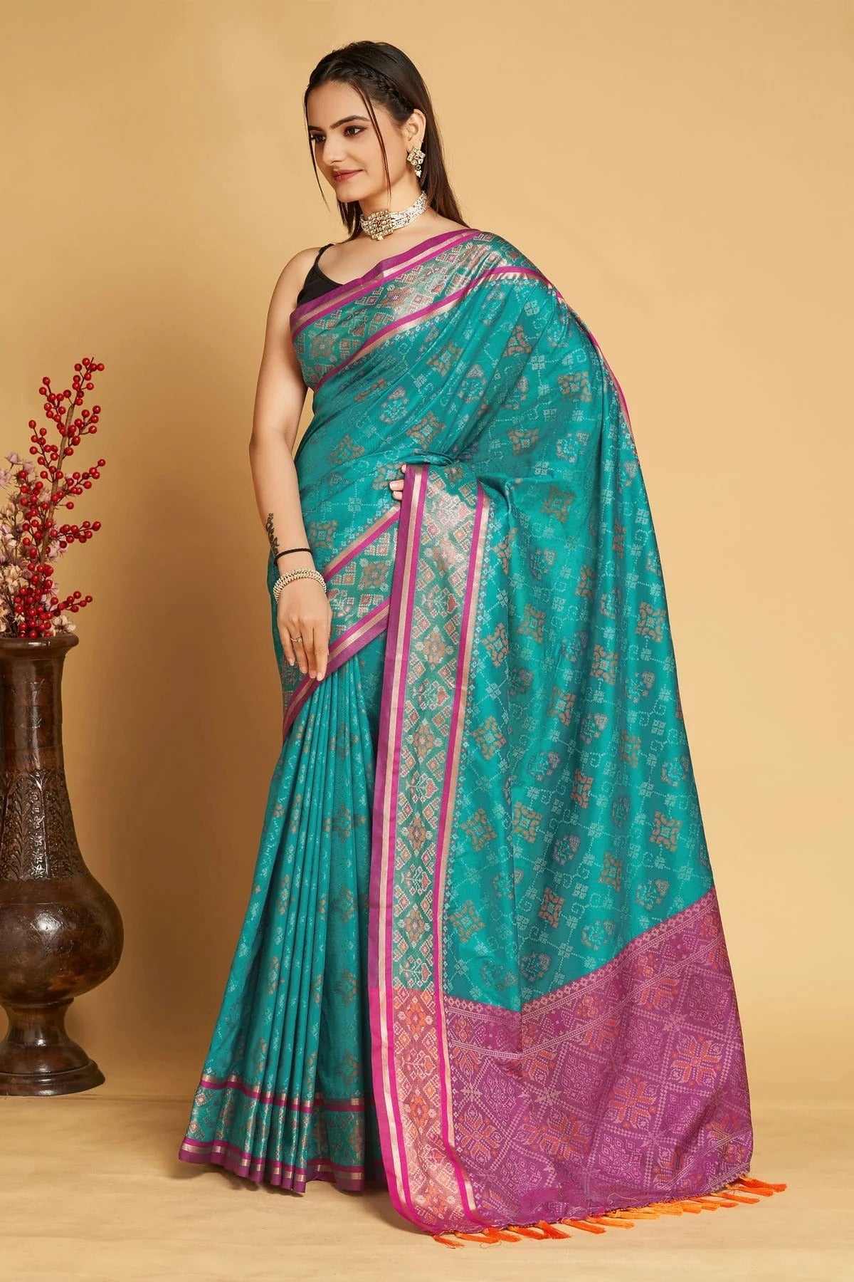 Blue Colour Patola Silk Saree SD1110042 A