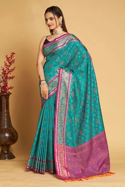 Blue Colour Patola Silk Saree SD1110042 A