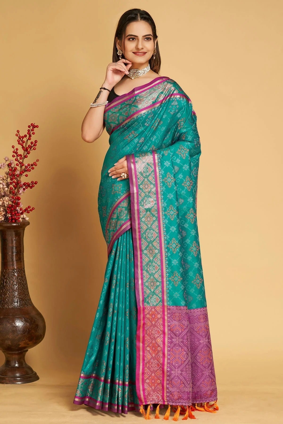 Blue Colour Patola Silk Saree SD1110042