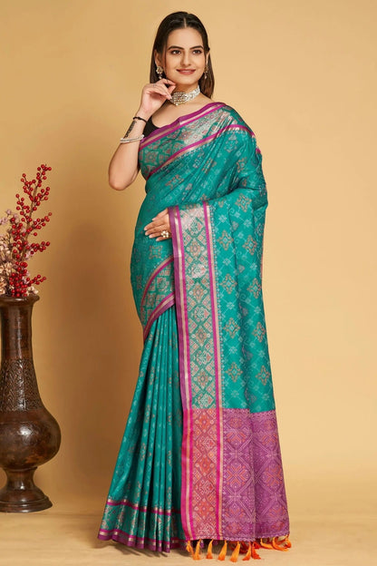 Blue Colour Patola Silk Saree SD1110042