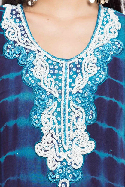 Blue Colour Plus Size Stitched Faux Georgette Palazzo Pant Suit BW1070153 B