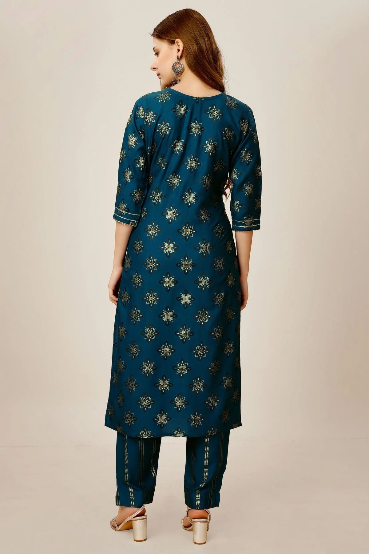 Blue Colour Rayon Kurta And Pant Set KR1111307 A