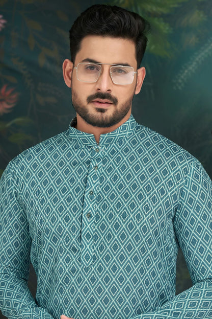 Blue Colour Rayon Kurta Pajama KP1040490 A