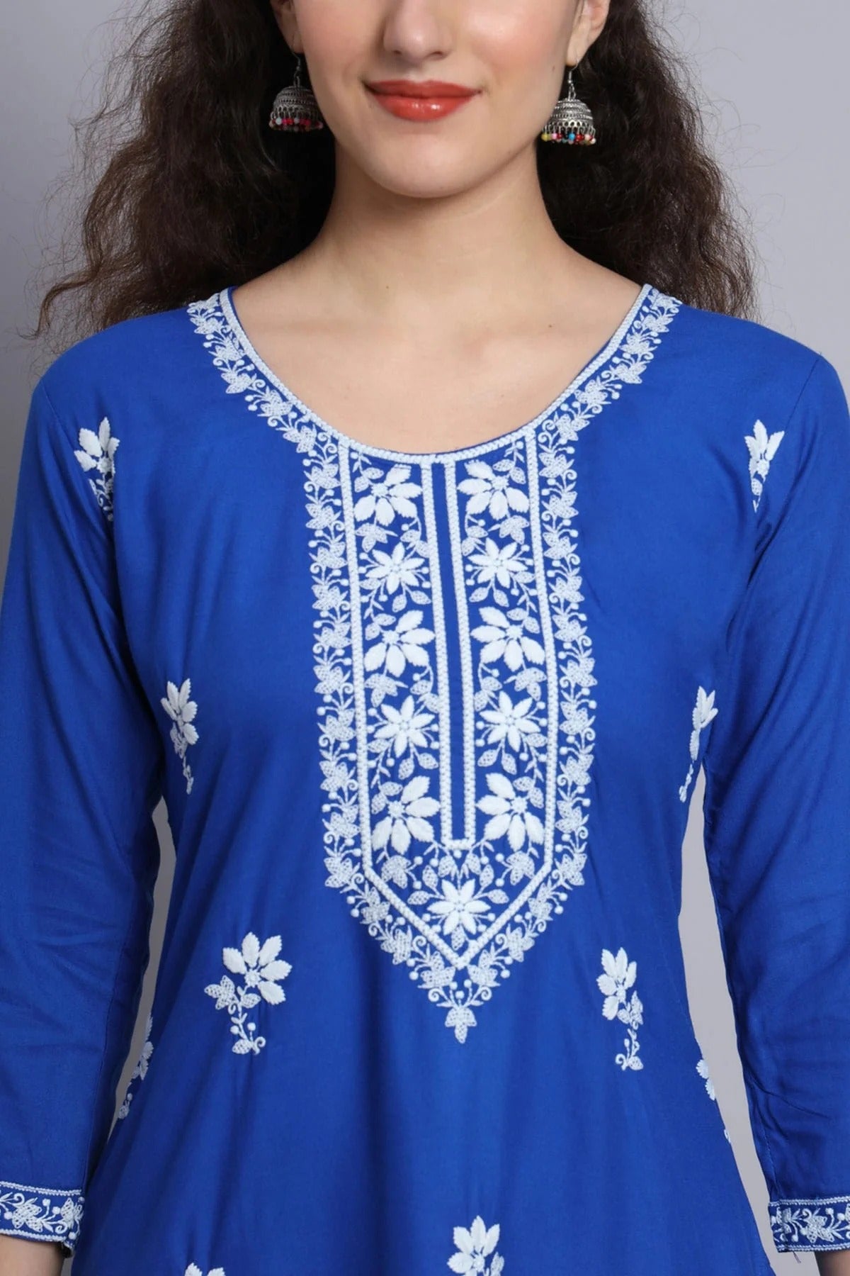 Blue Colour Rayon Kurti KR1111076 A