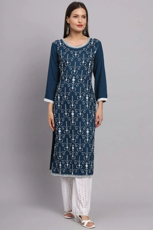 Blue Colour Rayon Kurti KR1111091
