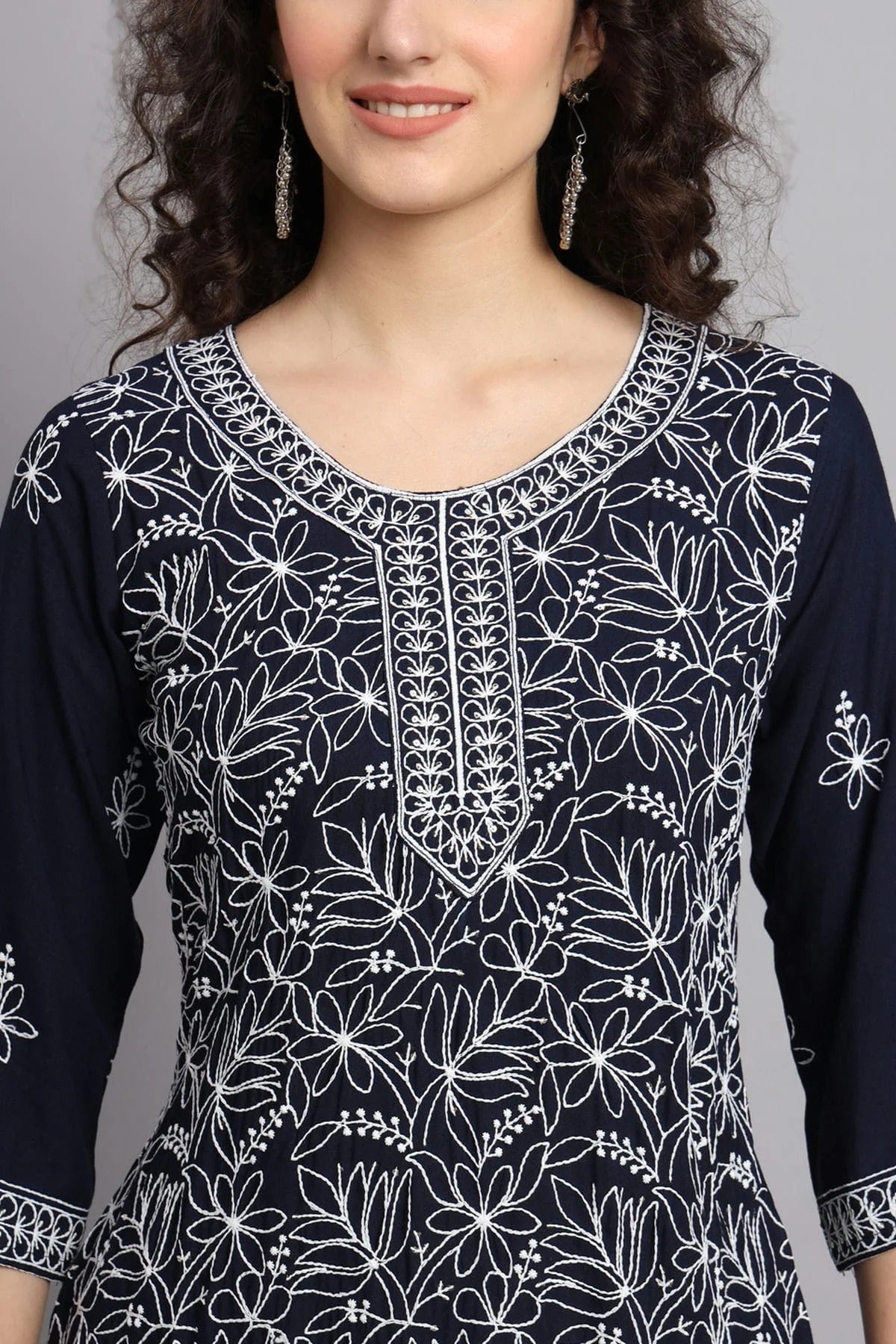 Blue Colour Rayon Kurti KR1111099 A