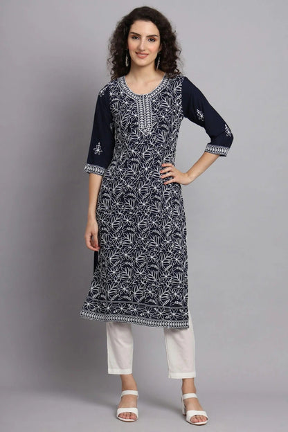 Blue Colour Rayon Kurti KR1111099