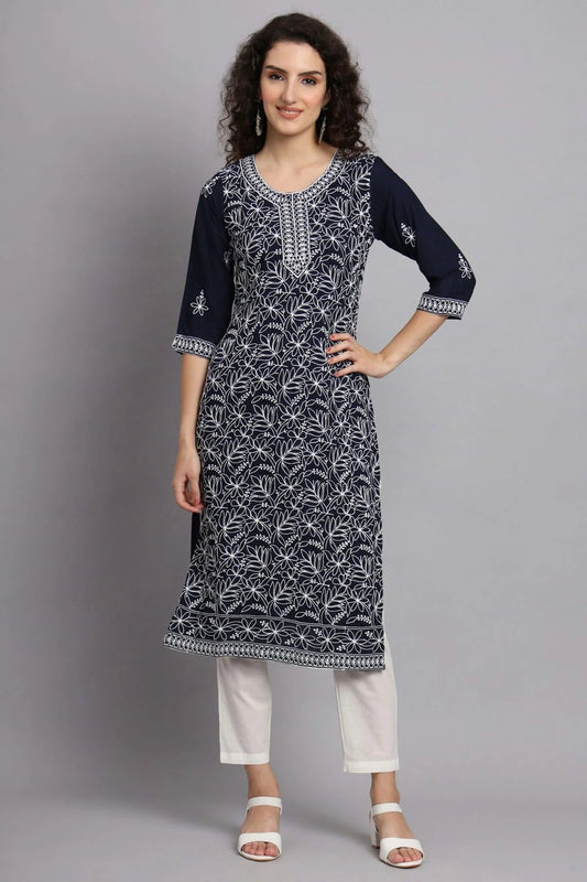 Blue Colour Rayon Kurti KR1111099