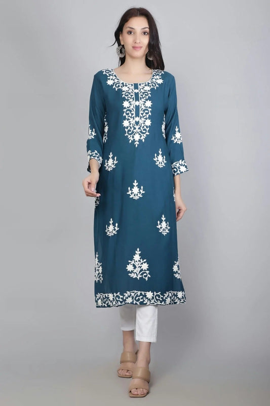 Blue Colour Rayon Kurti KR1111125