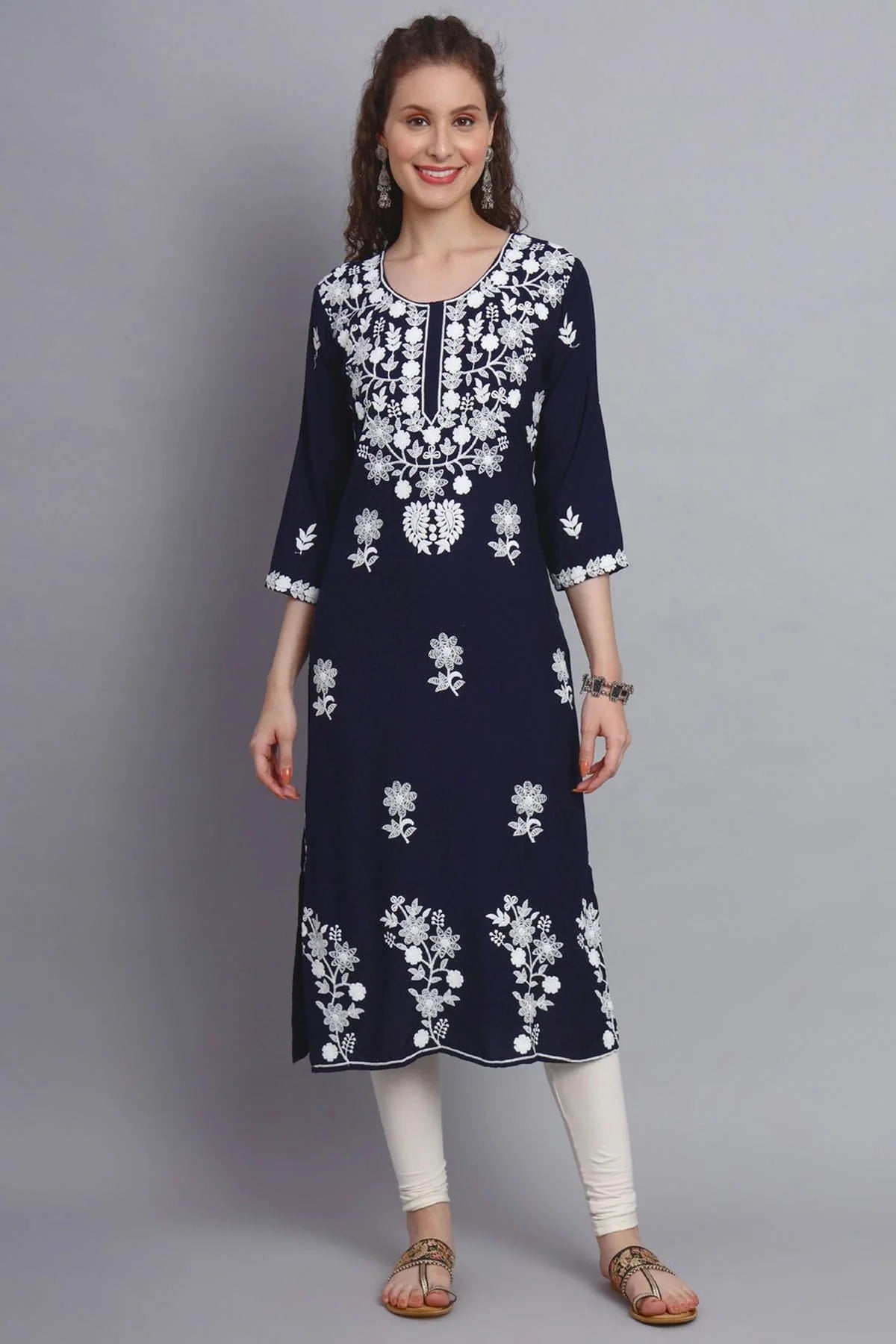 Blue Colour Rayon Kurti KR1111147