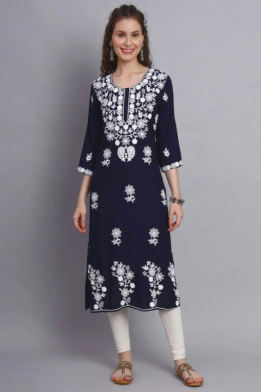 Blue Colour Rayon Kurti KR1111147