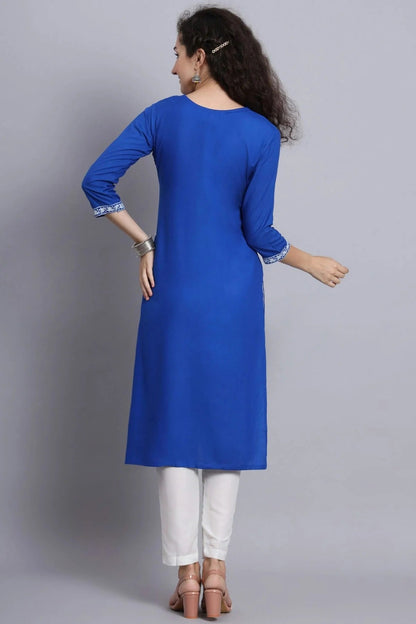 Blue Colour Rayon Kurti KR1111218 A