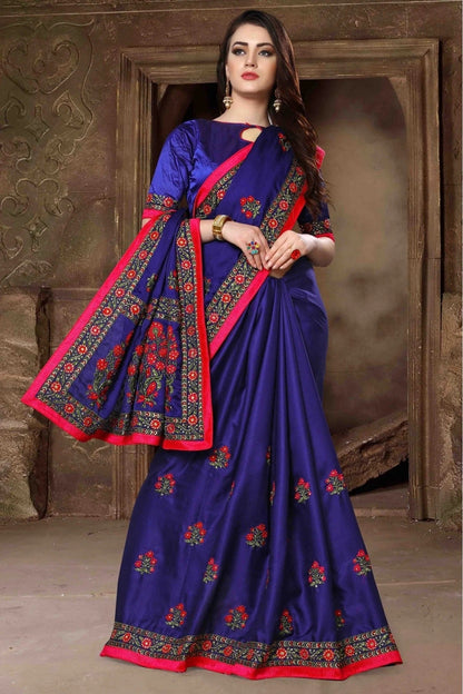 Blue Colour Silk Designer Saree SD1120446 A